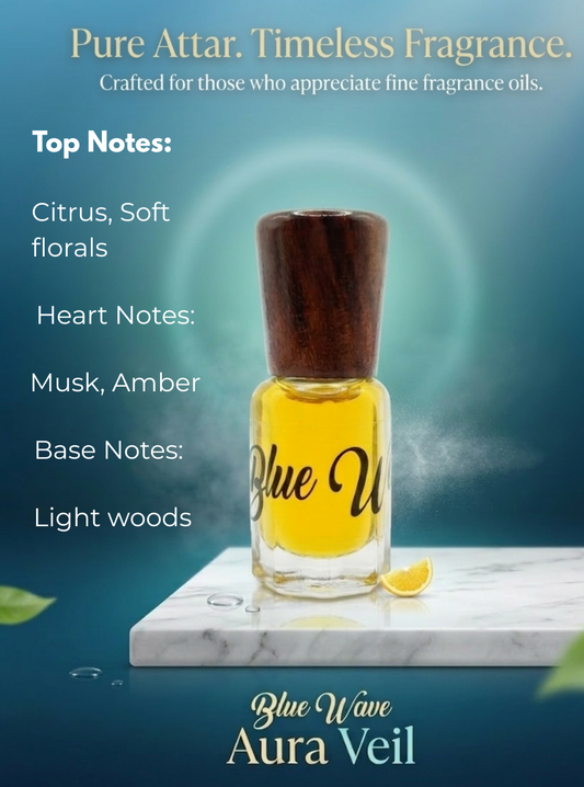 Asaar Blue Wave | Aura Veil — Oil Based Attar