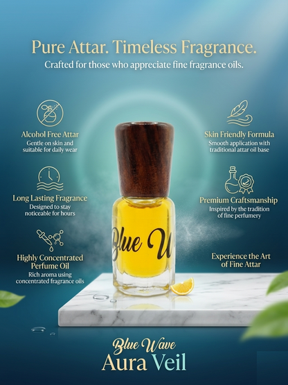 Asaar Blue Wave | Aura Veil — Oil Based Attar