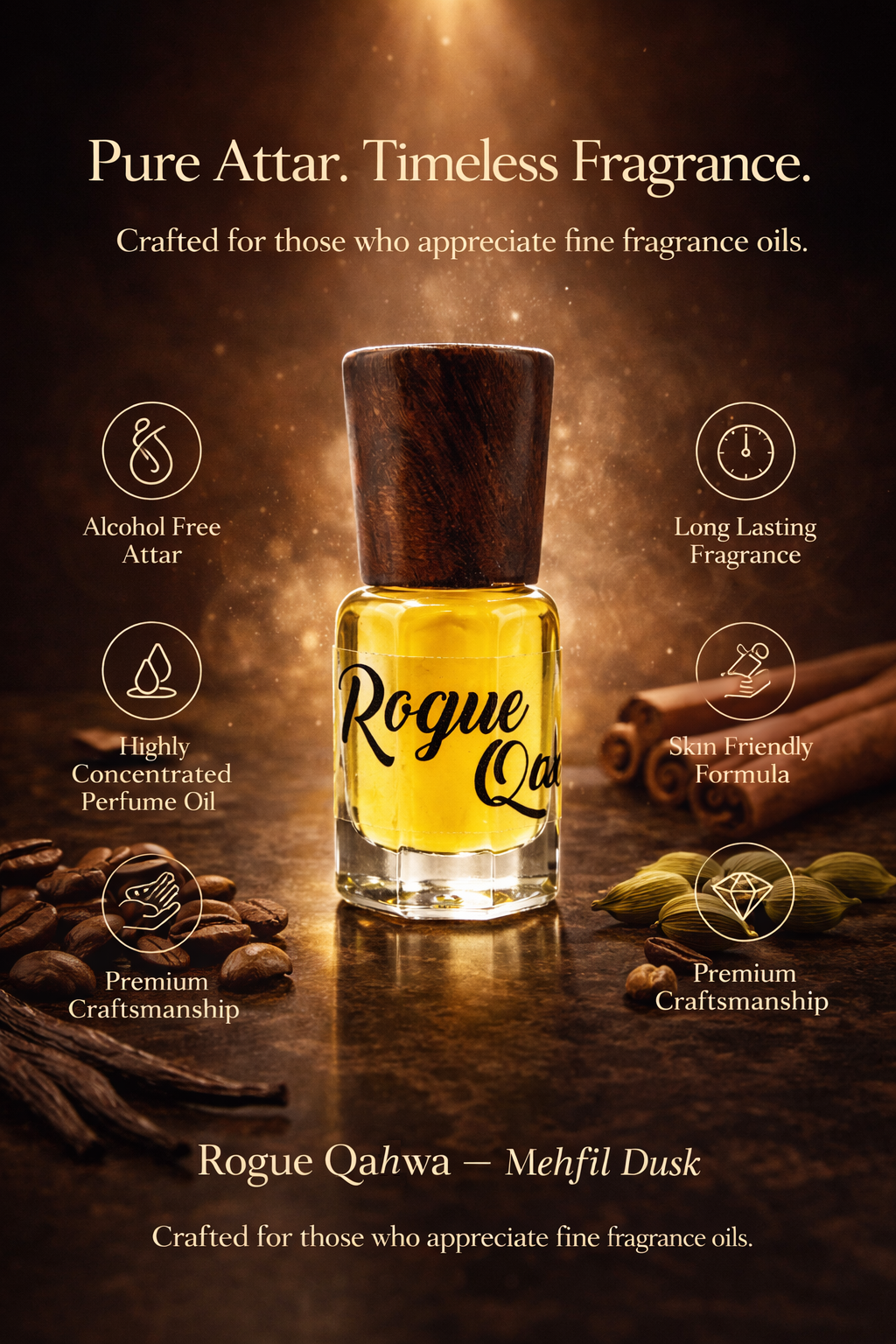 Asaar Rogue Qahwa | Mehfil Dusk — Oil Based Attar